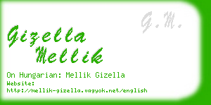 gizella mellik business card